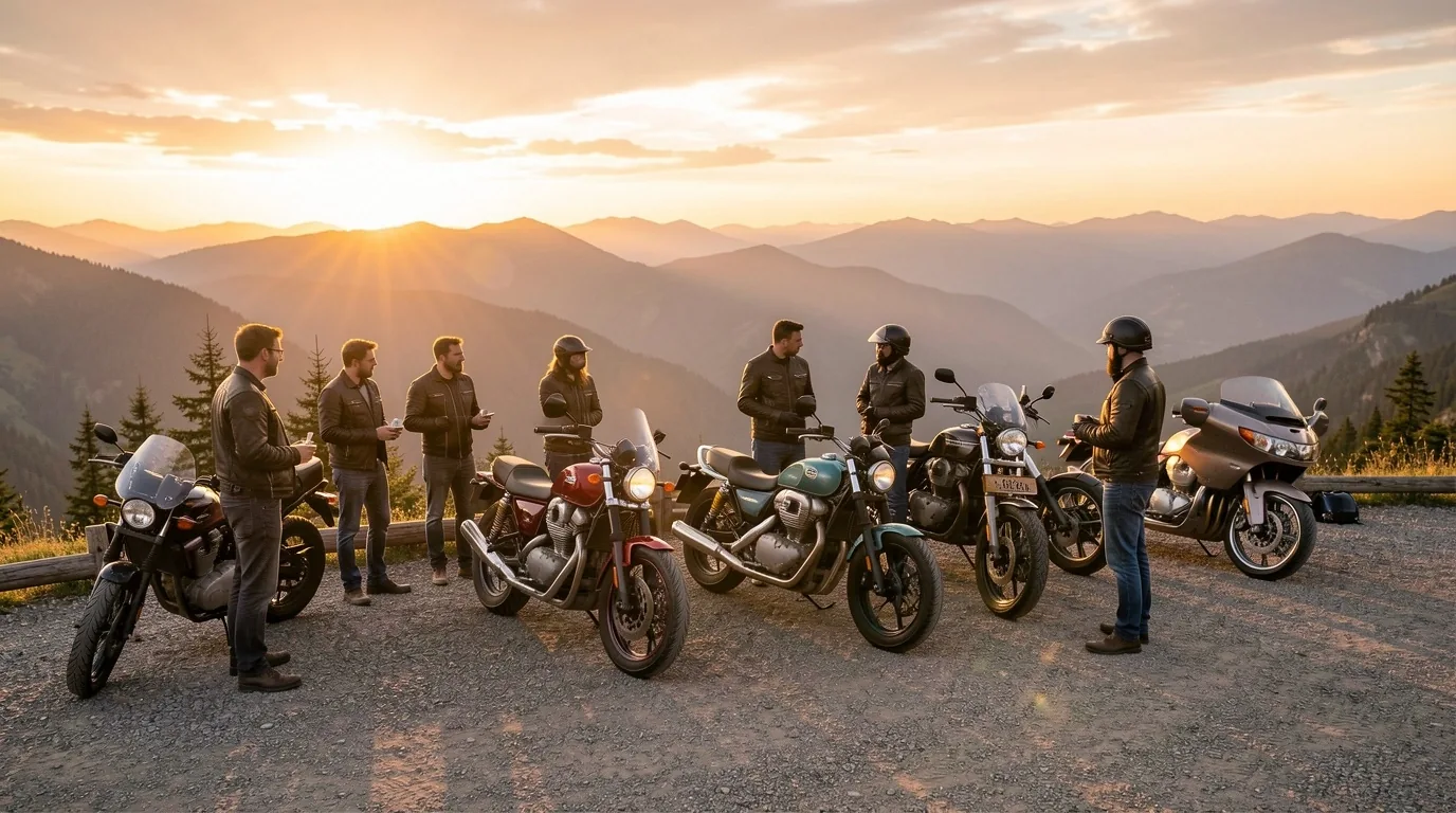 Grupa motocyklistów Foravell na wspólnej wyprawie