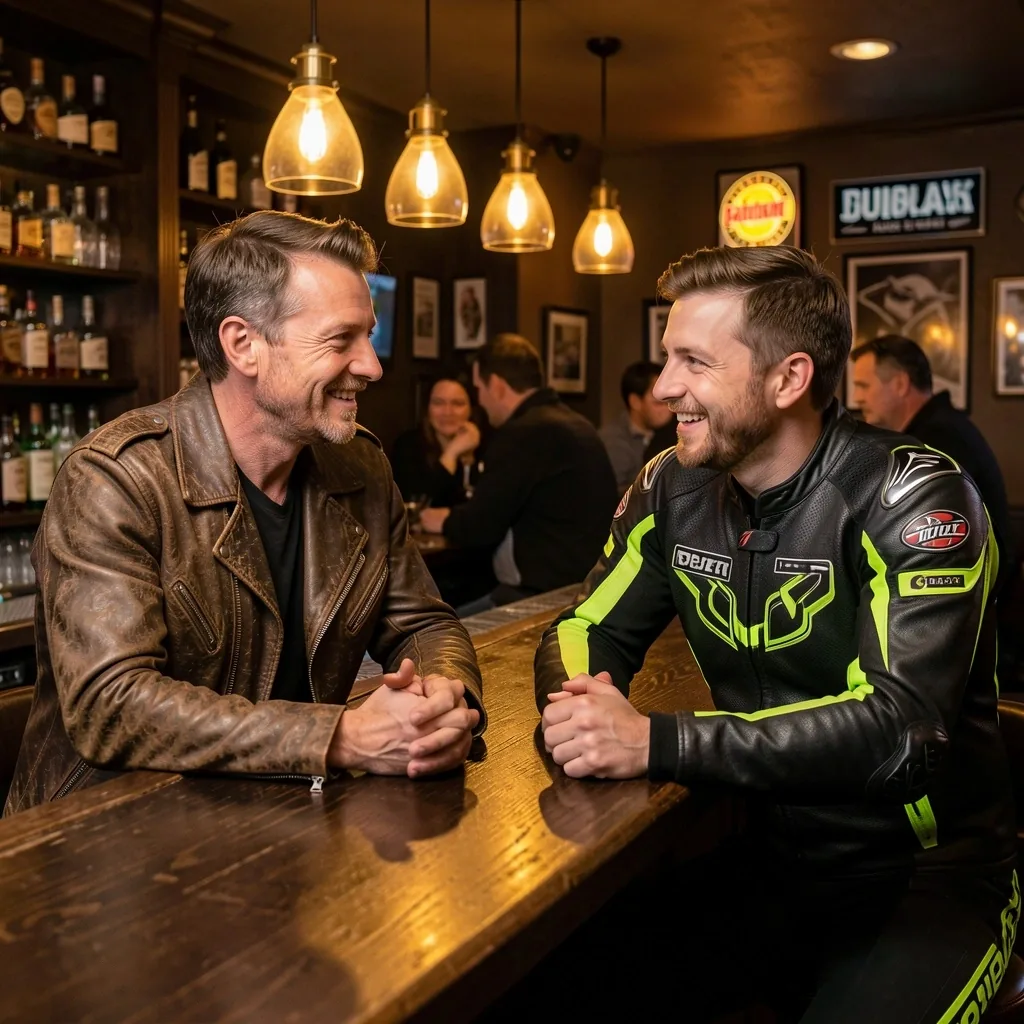 Riderzy różnych stylów w rozmowie w klubie Foravell