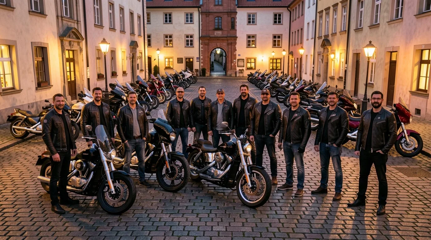 Motocykliści spotykają się przy siedzibie Foravell we Wrocławiu